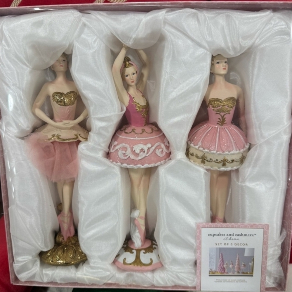 Cupcakes and Cashmere Ballerinas Pink Decor Set of 3